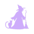 Bruja 1.stl 2D WITCH SILHOUETTE STAKE
