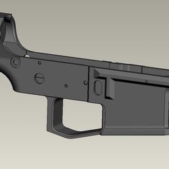 clear lower.JPG Download STL file Blank lower for PAAR15 (airsoft ar15 body kit) • 3D printing design, Igniz