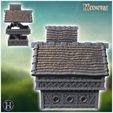 3.jpg Tiled-roof medieval building with fireplace, access staircase and archway (19) - Medieval Gothic Feudal Old Archaic Saga 28mm 15mm RPG