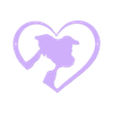 cat dog wall art v2.stl Cat and Dog wall art heart