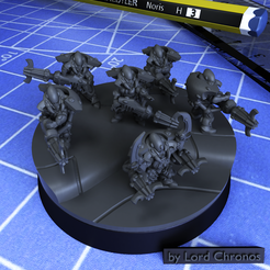 Space-Elves-Spider-Warriors-32mm-Render.png 3D file Tiny Space Elves - Spider Warriors・3D print model to download