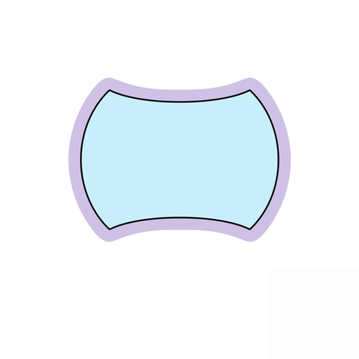 Label Shape Cookie Cutter STL – 2 Inch Plaque 3D Print File