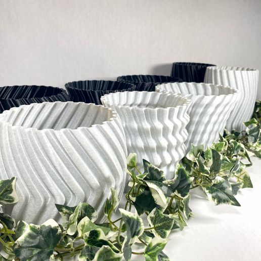 Zig Zag Planters 3D model