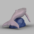 SimLab1943.png 带波浪底座的座头鲸雕像 - 水族馆及家居装饰品