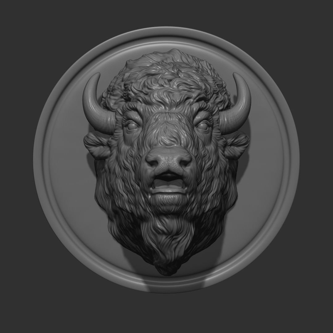 3.jpg Download OBJ file Bison moo head • 3D printing template, guninnik81