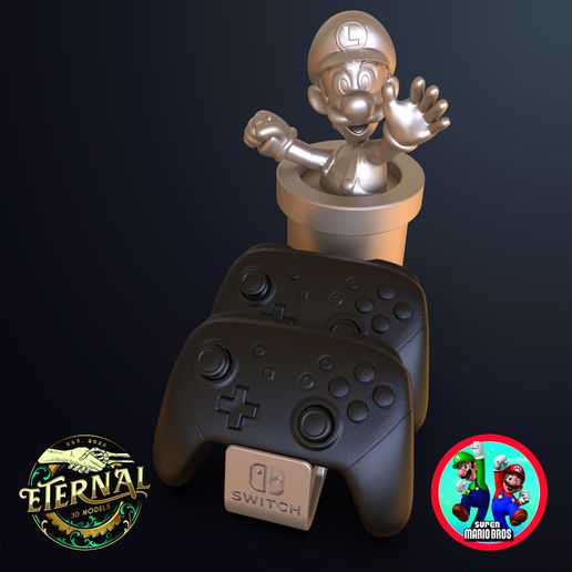 Luigi-Switch-Controller-Holder-1-and-2-Controllers-Mario-Bros-Eternal-Render-2.jpg LUIGI SWITCH CONTROLLER HOLDER - 1 & 2 CONTROLLERS - MARIO BROS - ETERNAL