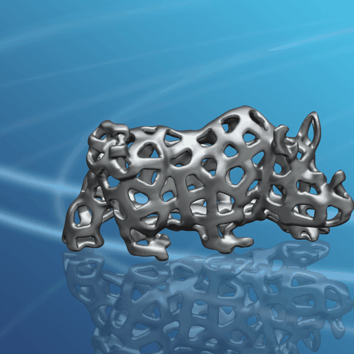 Rhinoceros in voronoi shape-01.png Voronoi Rhino