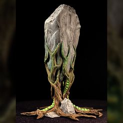 rockclaw01.jpg Free STL file Tabletop plant: "Rock Claw 1" (Alien Vegetation 18)・3D print model to download