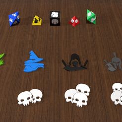FRP CHARACTERS and DICES kapak.jpg 3D file Frp characters and dices・Model to download and 3D print