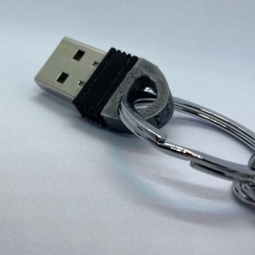 Free STL file Keyring loop for USB device 🗝️ ・3D printing template to ...