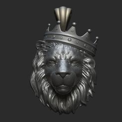 01.jpg Fichier STL Pendentif Roi Lion・Idée pour impression 3D à télécharger