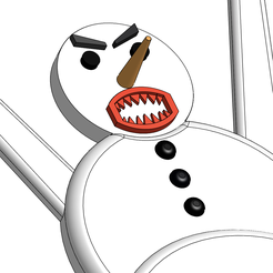 Head_snowman.png Fichier STL gratuit Décoration de bonhomme de neige en colère・Idée pour impression 3D à télécharger, Average_anonymous_modeler