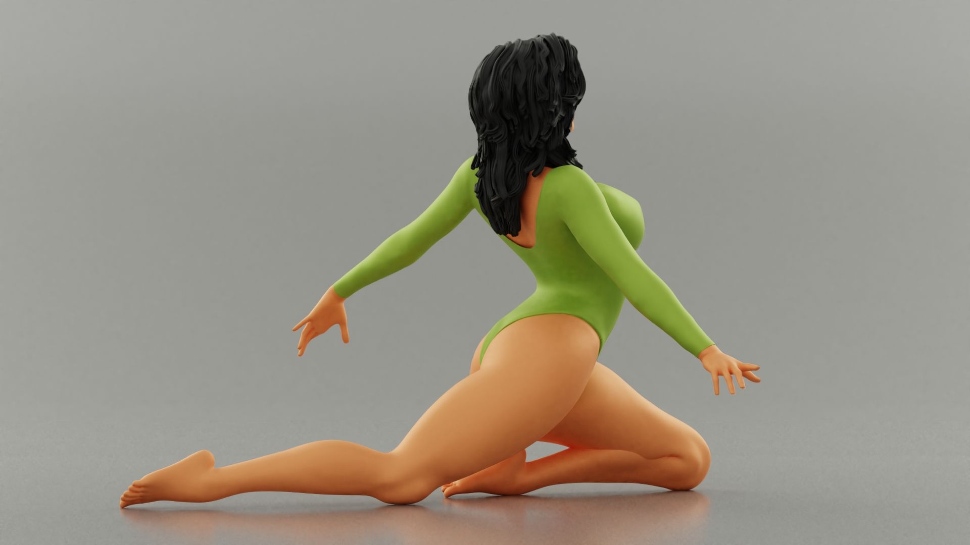 3.jpg 3D file Young Girl Doing Yoga Pose 3D Print Model・3D printer design to download, 3DGeshaft