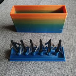 2023-09-22-17.05.25.jpg Fichier STL Boîte pour 6x pointes de flèches de chasse, Box for 6x Broadheads・Objet pour imprimante 3D à télécharger