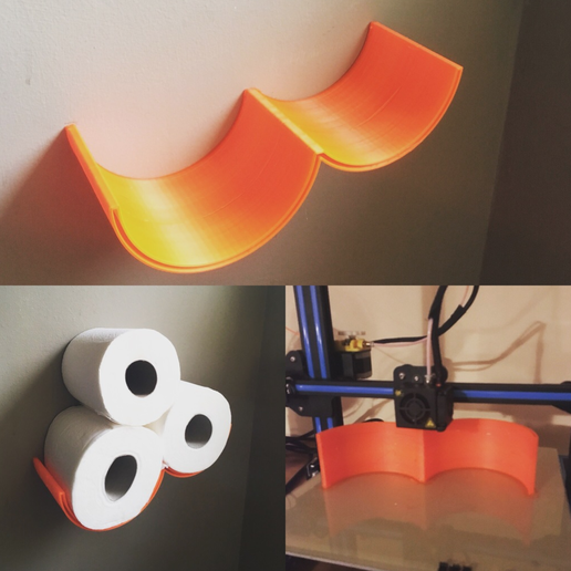 Toilet Roll Storage Cloud 3D model preview