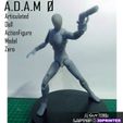 A.D.AM @ Articulated Doll ActionFigure Model Zero ACO LAPTOP & 3DPRINTER A.D.A.M 0 (Articulated Doll Actionfigure Model 0) - Resin 3D Printed