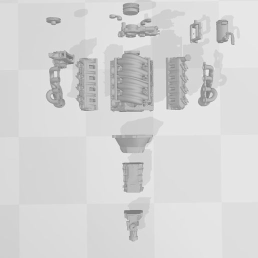 Archivo STL Motor V8 escala 1/10・Diseño imprimible en 3D para descargar ...