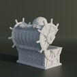 6.jpg Skull Treasure Box Dice Box Pattern 3D print model