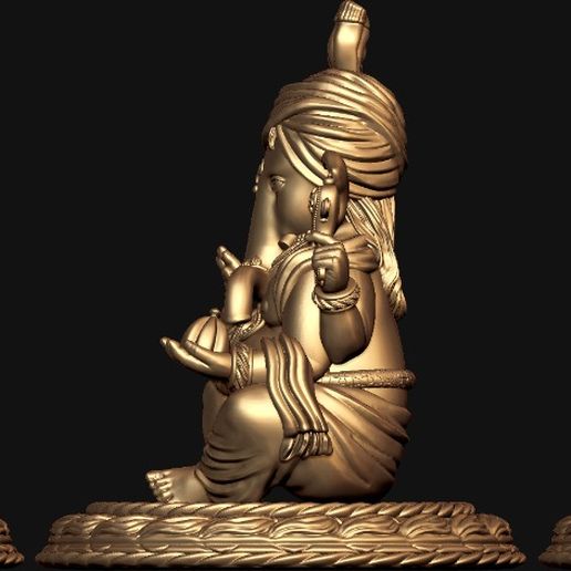 Stl File Ganesh Ji Lotus 3d Model 07・3d Printer Model To Download・cults 8381