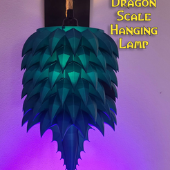 Dragon-Scale-Hanging-Lamp-thumbnail.png Бесплатный 3D файл Подвесной светильник "Чешуя дракона" #FunctionalArt #LAMPSXCULTS・Дизайн 3D принтера для загрузки
