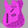purple.png Custom Fender Telecaster Spiral Gyroid Design Pattern Left Handed