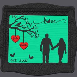 Love-Frame-Digital-Example.jpg Custom Silhouette Anniversary Frame