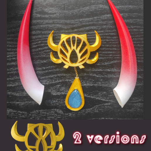 adsdsadsadsadasdsa.png Download file Shuten Douji Cosplay Horns and jewellery • 3D printer design, Alice3dArt
