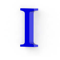 I3.png Free STL file Letter I・3D printing idea to download