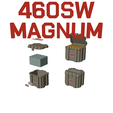 COL_77_460sw_20a.png AMMO BOX 460 S&W Magnum AMMUNITION STORAGE 460SW CRATE ORGANIZER