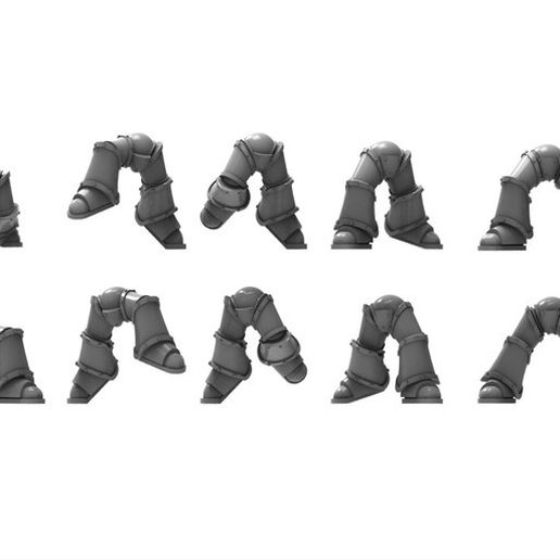 13 pairs of power armour legs 28mm 3D model