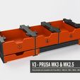 V3_-_Prusa_MK.jpg Archivo STL Cajones de la impresora para la mesa Lack de Ikea・Objeto de impresión 3D para descargar, SolidWorksMaker