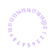 60_20_cifr.stl Life/Score Counter D60 : Max 20