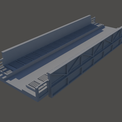 puente-render01f.png Archivo STL Puente recto en escala N, largo modulable・Objeto imprimible en 3D para descargar
