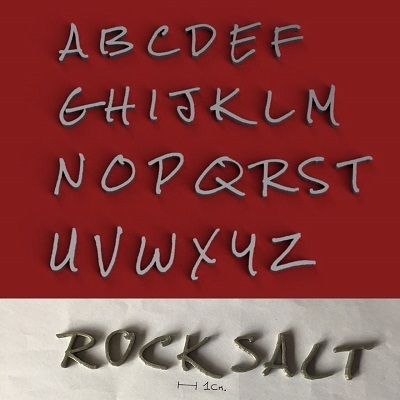 ROCKSALT uppercase 3D letters STL file - 3D model önizlemesi