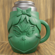 grinch-girl2_1.png Кружка Grumpy Faces Mug Bundle - забавные чашки с сердитыми персонажами STL