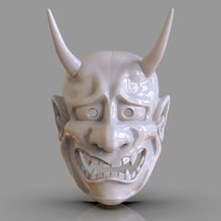 untitled.409.jpg 3D file Classic Japanese Oni Mask・3D printable design to download