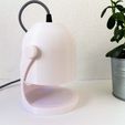 3d_printable_lamp_with_plant.jpg Minimal Bedside Lamp