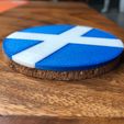 IMG_0362.jpeg Free STL file Scotland - Flag Coaster・3D printing template to download, DanySanchez