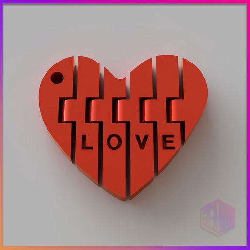 HINGED HEART KEYCHAIN FOR VALENTINE'S DAY GIFTS