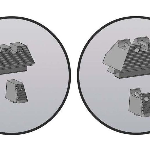 Glock front sight/whole sight 3D model