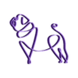 Pug Line Art II.stl Pug Line Art II