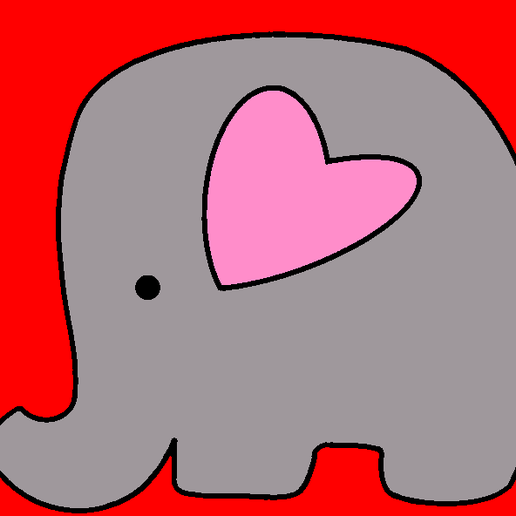 Elephant Cookie Cutter 3D model