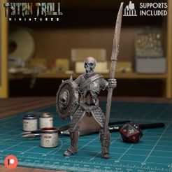 0035Skeleton004.jpg Télécharger fichier STL Skeleton 004 - [Pré-alimenté] • Plan à imprimer en 3D, TytanTroll_Miniatures