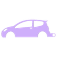 c2side.STL Citroen C2 keychain Side View