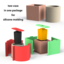 6.png vase for silicone mold(square & cylinder)