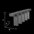20.jpg Model bridge, H0 scale trains, reproduction viaduct of Cansano (AQ) Italy File STL-OBJ for 3D Printer