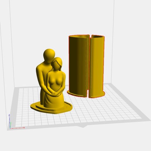 Mold pair with candle back mold