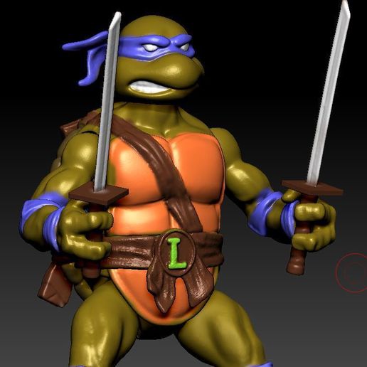 ScreenShot611.jpg Leonardo TMNT 6" ACTION FIGURE FOR 3D PRINTING.