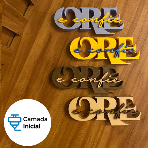 3D Decorative Plaque "Pray and Trust" - A Balance that Inspires