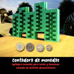 monedero.jpg Archivo STL organizadora de monedas de varias denominaciones・Diseño de impresora 3D para descargar